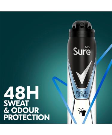 Sure Men Invisible Ice 250ml Anti-Perspirant Deodorant Spray - Buy Online on GoSupps.com