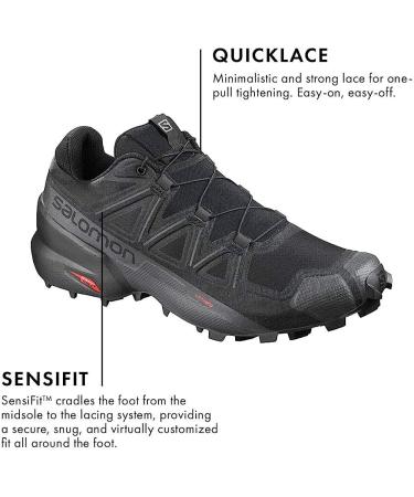 Salomon Men's Speedcross 5 Trail Running Shoes - Size 11, Black/Phantom - Buy Online on GoSupps.com