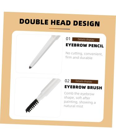 Healvian 4 Pcs Double-headed Waterproof Eyebrow Pencil Brown Eyebrow Pencil Brow Pen Brush Abs (shell) 1 count (Pack of 1) Assorted Colorx2pcs - Buy Online on GoSupps.com