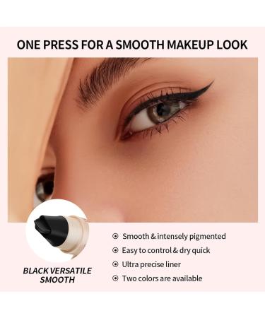 Eyeliner Pencils 2ml DoubleTip Smudgeproof Pencils Eye Liner Compact Make Up Supplies for Travel Business Trip Outdoor Home Daughter Black - Buy Online on GoSupps.com