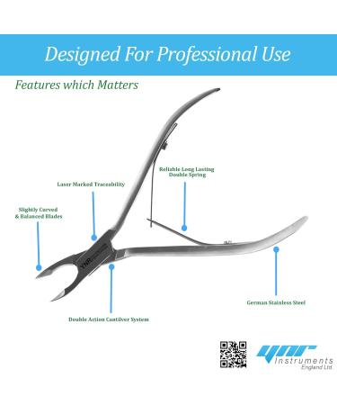 YNR Nail Corner Pliers Convex Cutting Edge Toenail Podiatry Tool German Forged 14.5 cm rustproof sterilizable Cutter Nail Nippers to Cut Thick Toe Nails - Hospital Grade - Spring - Buy Online on GoSupps.com