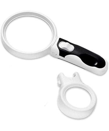 Lightweight Magnifying Glass Handheld Led Lighting Two-Piece High Magnification Magnifying Glass Set Which Can Be Moved and Used for Watch Repair/1Cps Lofty Ambition