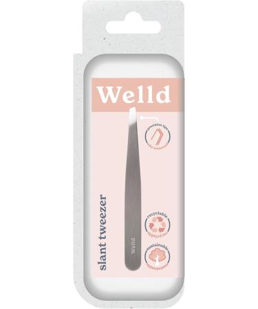 Welld Slant Tweezer - Precision Slant Tips for Efficient Shaping and Tweezing - 100% Stainless Steel - Ideal for Men and Women - Buy Online on GoSupps.com
