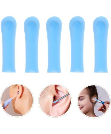 FRCOLOR Ear Spoon Tips Ear Cleaner Replacement Tips 10pcs Soft Silicone Ear Wax Pick Removal Tips Safety Ear Scoops Sleeves Accessories Set for Teens Adults Oval Blue - Buy Online on GoSupps.com