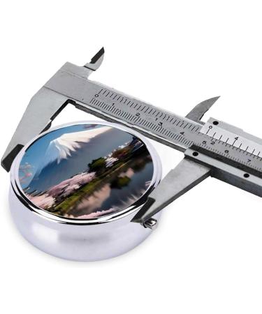 Mt. Fuji Early Spring Round Pill Box | 3 Compartment Travel Organizer | Portable Travel Pill Box for Easy Use - Buy Online on GoSupps.com