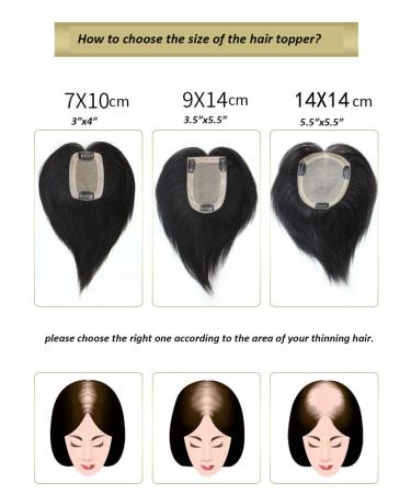 Buy Women's Real Hair Attachment - Silk Base Crown Wig for Thinner Hair | Dark Brown 30.5cm - 12x14cm | 1-Pack - International Shipping Available - Buy Online on GoSupps.com