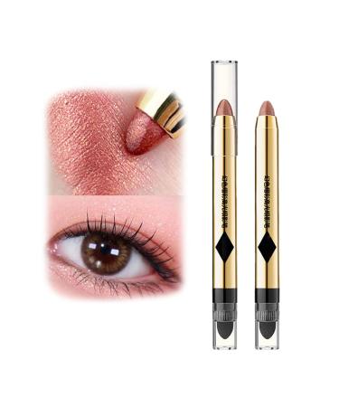 2/6Pack 2-in-1 Pearlescent Eyeshadow Makeup Pen Glitter Eye Makeup 2 in 1 Eyeshadow Stick (2PCS-#5)