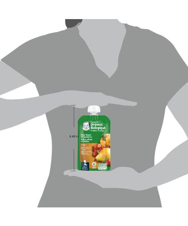 GERBER ORGANIC PUR E Pear Peach Strawberry Baby Food Meal 6+ months 128 ml 12 Pack Packaging May Vary Pear Peach & Strawberry - Buy Online on GoSupps.com