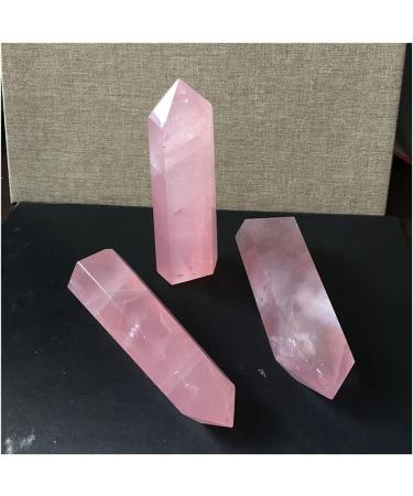 ABUZIV Natural Rose Quartz Crystal Stick - 7-8cm Healing Column Pillar & Pendulum for Spiritual Wellness - Buy Online on GoSupps.com