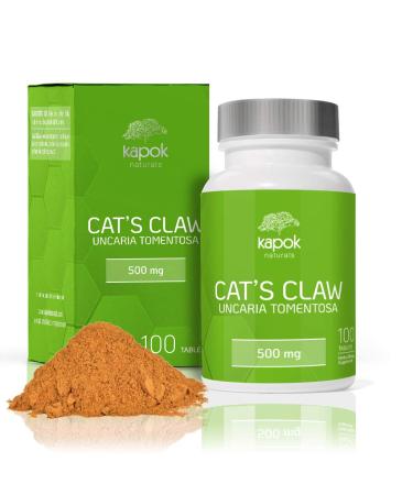Kapok Naturals - Cat's Claw or Ua de Gato Capsules 500mg - Cats Claw Herb for Joint Inflammation - Joint Pain Relief and Digestive Support Supplement - Natural Immune Booster (100 Tablets)
