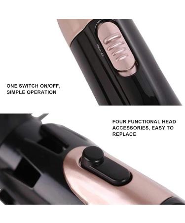 4-in-1 Hot Air Hair Blow Triple Barrel Waver | Automatic Curling Iron & Straightener Brush - Tourmaline Ceramic Low Noise Design - Buy Online on GoSupps.com