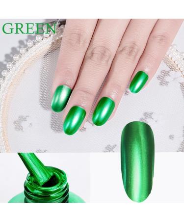 Metallic Green Nail Polish Metal Nail Polish Green Mirror Nail Varnish Quick Drying Long Lasting Metallic Effect Nail Art Polish Non-Peelable Mirror Nail Polish No Need Cure - Buy Online on GoSupps.com