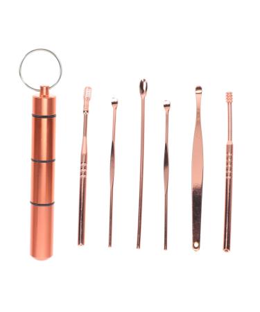 FOMIYES 1 Set Ear-Picker Suit Metal Spatula Cleaning Supplies Kit Ear Cleaning Tools Multitools Limpiador De Oidos Ear Pick Cleaners Portable Ear Wax Pickers Stainless Steel Ear Spoons LED
