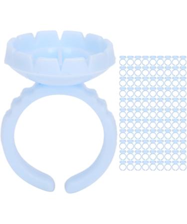 Eyelash Extension Glue Ring Cup 1.5cm / 0.6in Stable Wearing Easy To Wear Eyelash Glue Ring Cup Strong Flexibility for Professional Use(A pack of 100 blue) - Buy Online on GoSupps.com