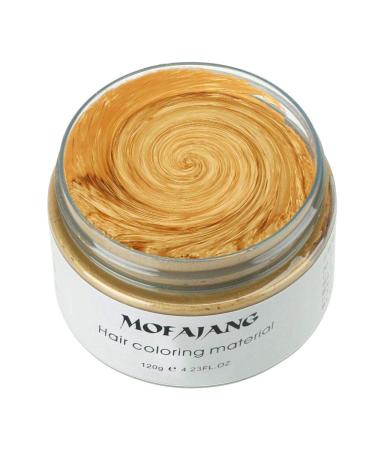 NYKKOLA 2020 Hair Wax Dye - Washable Gold Styling Cream for Natural Hairstyles Temporary DIY Hair Color & Pomade for Party & Cosplay - Buy Online on GoSupps.com