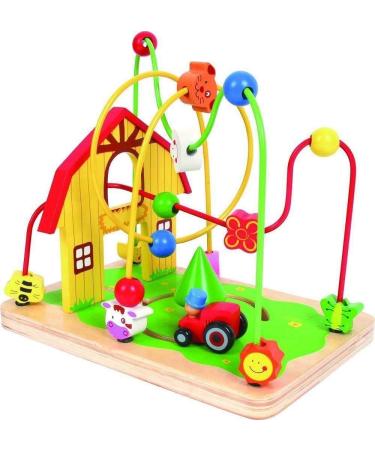 Sky-Blue L10062 Wooden Mototrik Loop | Colorful Labyrinth Farm Toy for Kids | International Shipping Available - Buy Online on GoSupps.com