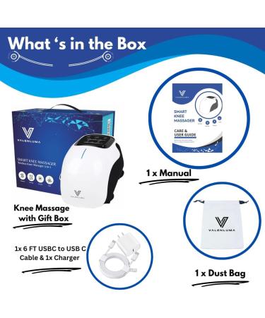 Cordless Smart Knee Massager 3-in-1 with Heat Vibration & Red Light Therapy - Adjustable Portable Relief for Knee Discomfort at Home Work & Travel - Buy Online on GoSupps.com