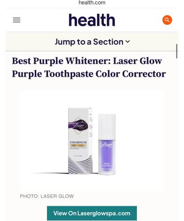 LaserGlow Purple Toothpaste | #1 Color Corrector for Whitening & Stain Removal | Best Purple Toothpaste for Yellow Tones - Buy Online on GoSupps.com