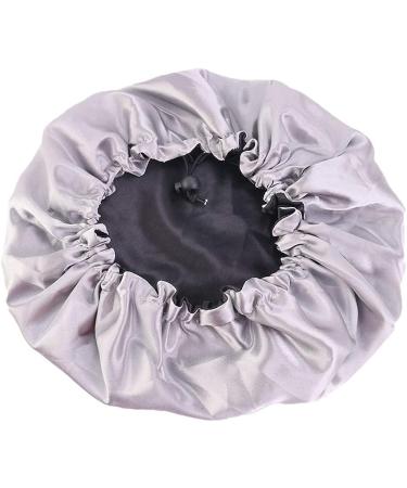 Cooling Satin Lined Bonnet Sleep Cap Hat | Unisex Women Beauty Silk Bonnet | Black One Size - Buy Online on GoSupps.com