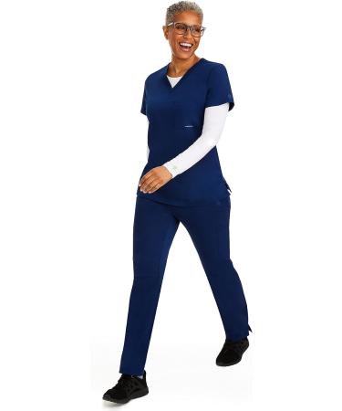 Healing Hands Long Sleeve Knit Women's Medical Scrub Tee 5047 Melissa Underscrubs - White, Size Medium - Buy Online on GoSupps.com