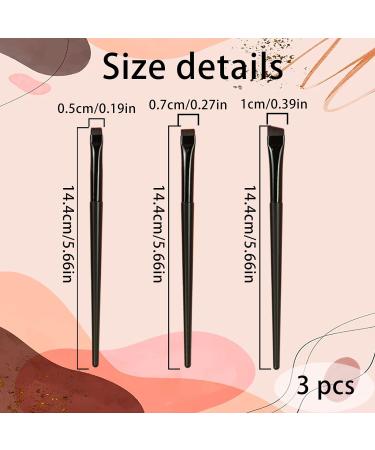 3Pcs Eyebrow Eyeliner Brush Set - Precision Eye Brow Makeup Brushes for Eyeshadow, Eyebrows, and Eyeliner - Buy Online on GoSupps.com