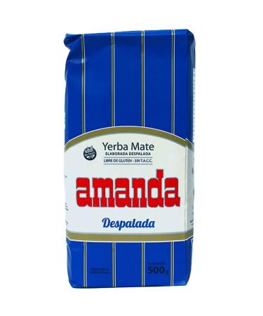 Amanda Yerba Mate Tea Despelada 0.5kg | Mate tea from Argentina | Detox and energy drink Despalada 0.5 kg