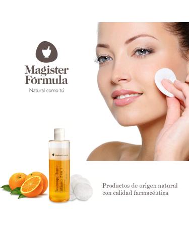  Magister Formula Biphasic facial cleanser 250 ml with orange extract | 2 in 1: cleanses and protects | Cleanser for curtains lips and eyes | Natural ingredients | Magister Formula - Buy Online on GoSupps.com