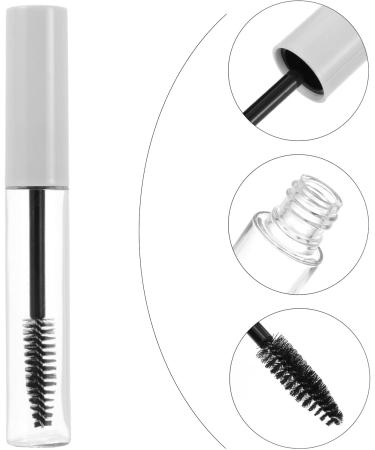 KALLORY Undercap Oil Bottle 10Pcs 10ML Eyelash Brush Tubes Eyelash Cream Bottles Castor Oil Containers White Eyeliner Pencil 11x1.5x1.5cm White - Buy Online on GoSupps.com