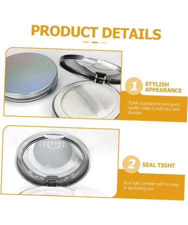 Healeved 2pcs Box Powder Box Empty Loose Powder Case Powder Compact Case Loose Powder Mirror Case Plastic - Buy Online on GoSupps.com
