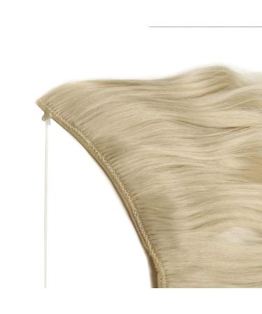 Silk-Co Adjustable Rubber Band Hair Extensions - Invisible Synthetic 60cm Blonde | Corrugated & Bleached for Women - Buy Online on GoSupps.com