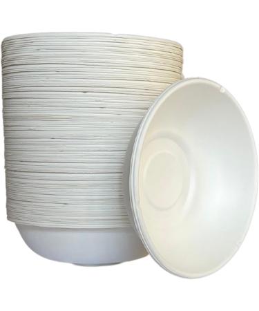 Eco247 100% Compostable Large White Bowls 32oz - 100ct | Heavy Duty Disposable Bowls | Eco-Friendly | Biodegradable Natural Sugar Cane Bagasse - Buy Online on GoSupps.com