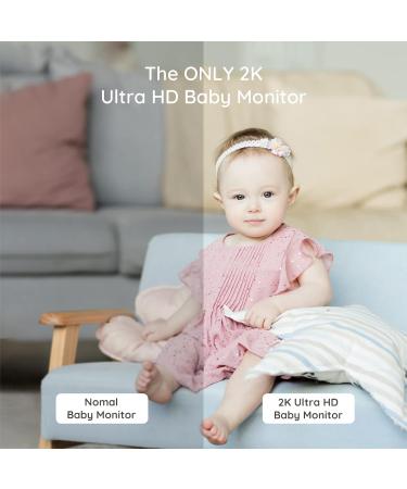 Simshine Baby Monitor with Night Vision, AI Cry Alert, Breathing Detection & 2K HD Video Camera - Pink - Buy Online on GoSupps.com