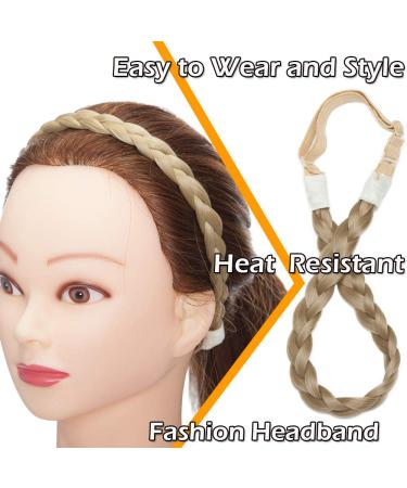 Shop Silk-Co Women's 3 Strand Blonde Hair Band | Vintage Braided Headband & Hair Extensions - Buy Online on GoSupps.com