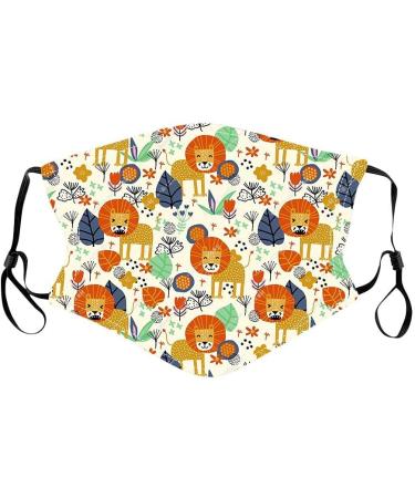 5PC Kids Face_Masks Washable Cute Printed Cloth Face Mask for Kids Girls Boys Cotton Masks for Children Face Cover Protection - Buy Online on GoSupps.com