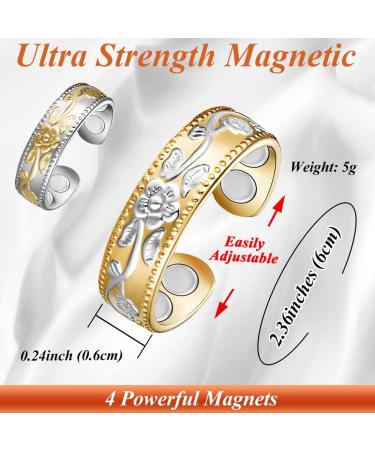 Cigmag Lymphatic Drainage Magnetic Ring - Copper Adjustable with Removal Tool - Gift Box Included (Silver/Gold/Plum) - Buy Online on GoSupps.com