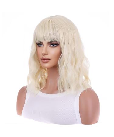 Beron 35.6 cm blonde wig for women short curly wig blond wig with pony bob wig blond for everyday use wig cap including light blonde - Buy Online on GoSupps.com