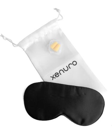 Xenuro Total Darkness Silk Bird Box Eye Mask - Premium Grade Mulberry Silk, Hypoallergenic with Travel Pouch and Ear Plugs - Buy Online on GoSupps.com