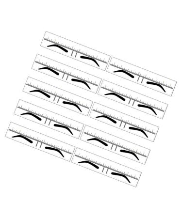 Hemoton 10pcs Tools Eyebrow Shaping Stencil Eyebrow Ruler Stencil Shape Mold Guide Ruler Eyebrow Trimming