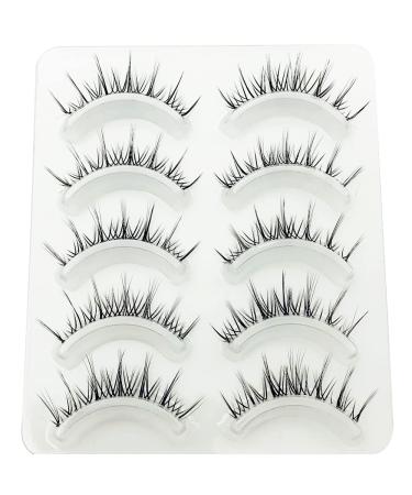 Manga Lashes Clear Band | 3D Spiky Anime Wispy False Eyelashes - 5 Pack - Buy Online on GoSupps.com