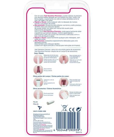 Veet Sensitive Precision Beauty Styler - Face & Body Precision Trimmer with 2 Attachments | International Shipping Available - Buy Online on GoSupps.com