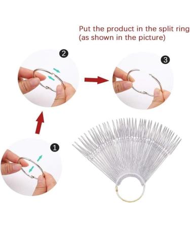 80pcs Clear Fake Nail Art Tips with Ring Holder - Nail Swatches Practice Tool - Buy Online on GoSupps.com