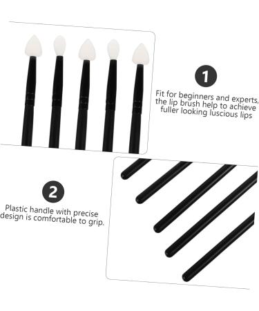 Ipetboom 12 Pcs Lip Brush Eye Shadow Brush Makeup Brush Silicone Lip Mask Brush Eyeshadow Brush Applicator 14x1.2x0.8cmx2pcs Blackx2pcs - Buy Online on GoSupps.com