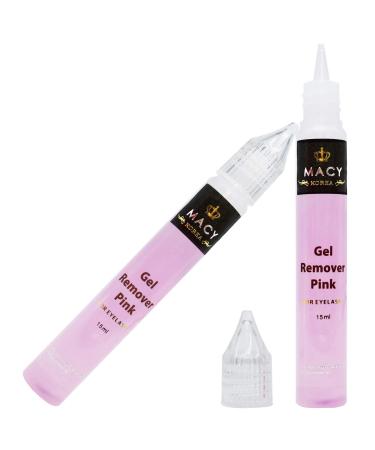 Macy Remover Pink Gel Tube |For eyelash extensions |For the skin -friendly removal of artificial eyelashes | 15g Remover Pink Gel Tube 15ml