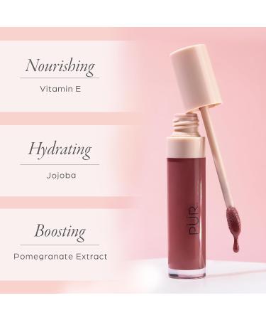 P R MINERALS Glossy Lip Tint Plumping Tinted Lip Oil Blackberry Smash (Deep Berry) - Hydrate & Plumps with Buildable Non-Sticky & High Shine Formula - Jajoba Oil Vitamin E & Pomegranate Extract - Buy Online on GoSupps.com