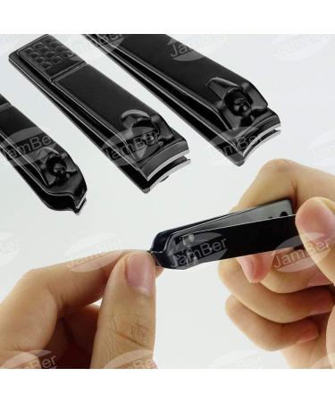 JamBer Manicure Set - 15 in 1 Stainless Steel Professional Grooming Kit for Thick Nails - Nail Clippers, Scissors, Pedicure Set - Cuticle Remover, Toe Nail Care - Travel Tool Kit - Mother's Day Gift - Buy Online on GoSupps.com