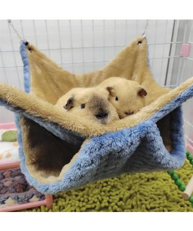 Yanmucy Rat Hammock Double-Layer Fleece Guinea Pig Hammock House Warm Soft Rat Hammocks for Cage Accessories Ferrets Hideout Ferret Hamster Hammock for Small Animal Playing Sleeping (blue) - Buy Online on GoSupps.com
