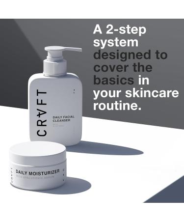 CRVFT 2-Step Men's Facial Care Kit | Aloe Vera Face Wash & Hyaluronic Moisturizer | Complete Daily Routine for Healthy Skin | International Shipping Available - Buy Online on GoSupps.com