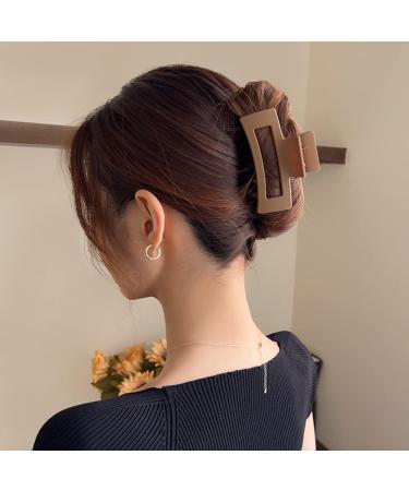 6 Pack Large Hair Claw Clips for Thick and Thin Hair 2 Styles Big Matte Hair Clips Strong Grip Non-slip Rectangle Hair Claws Jaw Clips Styling Accessories for Women Girls - Buy Online on GoSupps.com