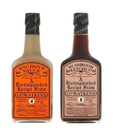 Sauce Bundle with Geo Watkins Anchovy Sauce 190ml and Mushroom Ketchup 190ml (2 Pack) - Buy Online on GoSupps.com