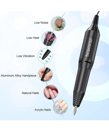 JIASHENG Professional 20000rpm Electric Nail Drill Machine for Salon Use - Black - Buy Online on GoSupps.com